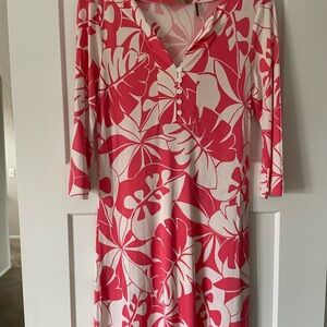 Tommy Bahama Pink and White Patterned Fabric